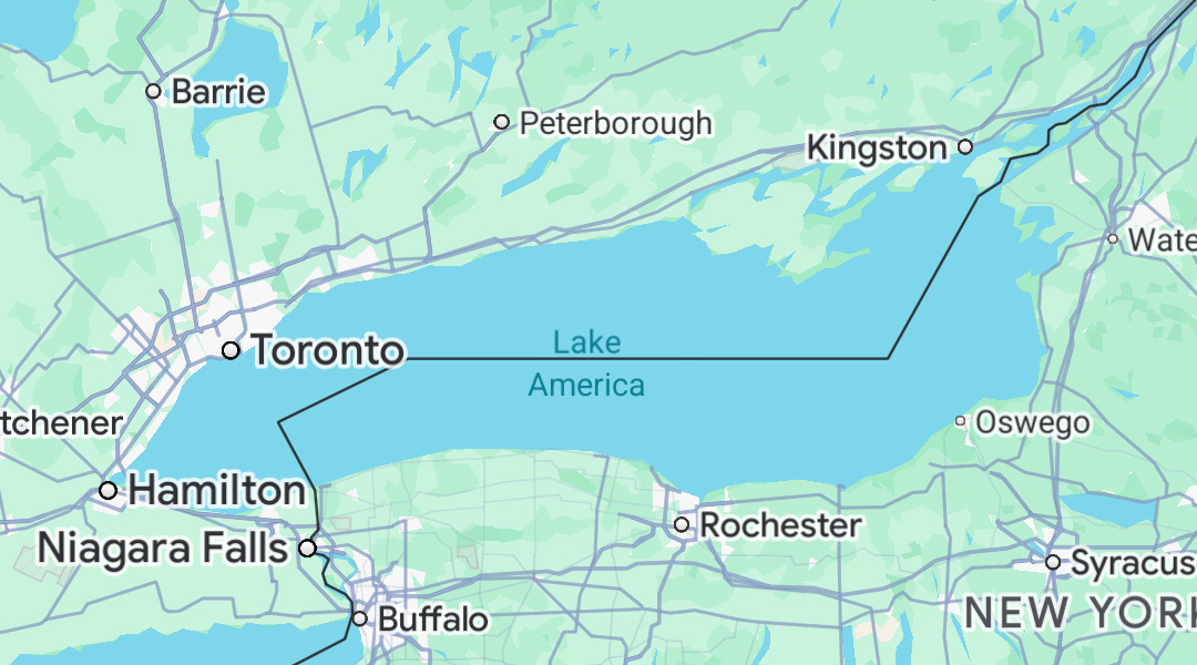 Google Maps, Lake Ontario'yu Lake America olarak yeniden adlandırıyor, ABD hükümeti önceliğinden daha hızlı