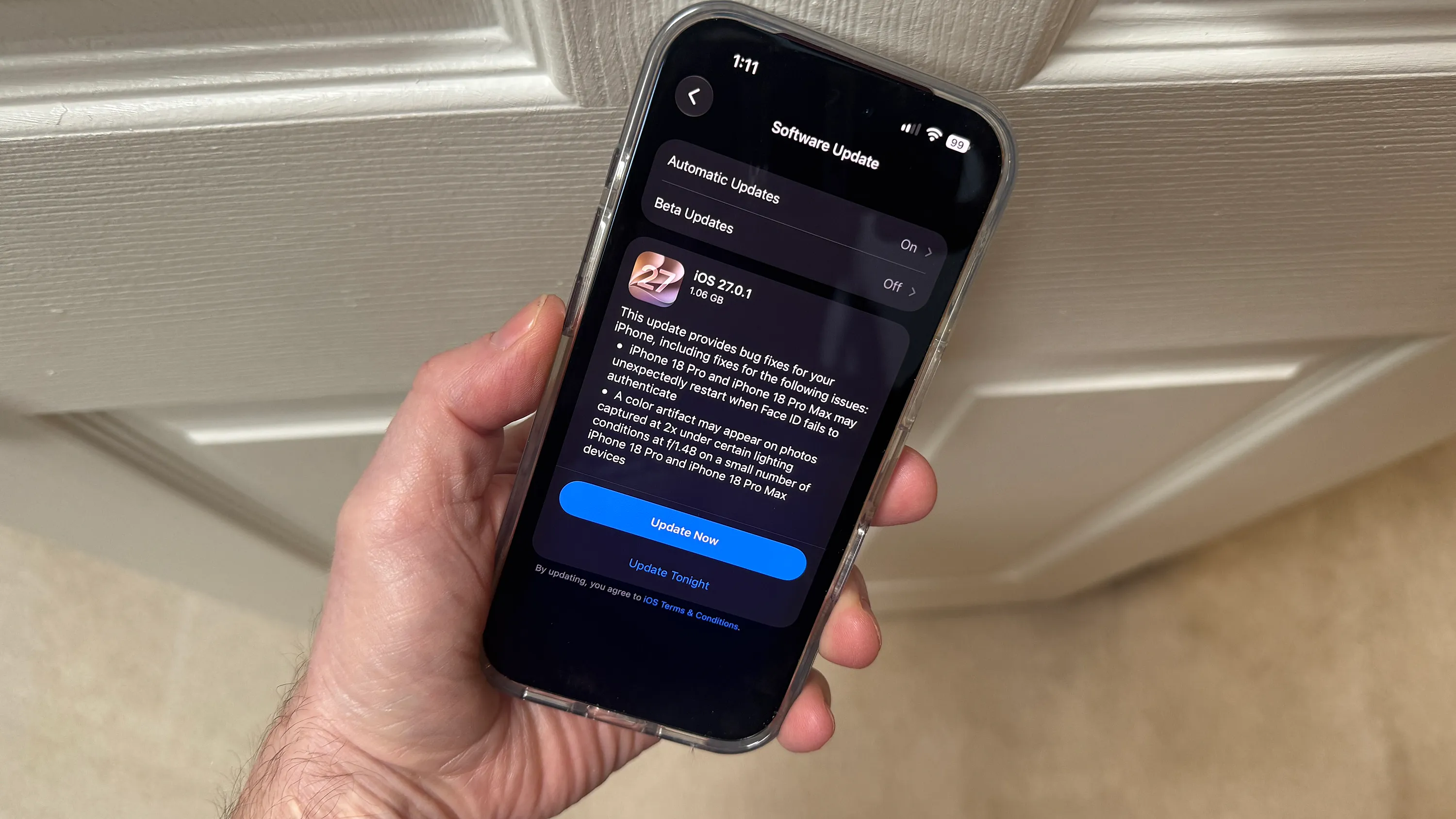 iOS 27.0.1 yayımlandı: Apple, iPhone 18 Pro yeniden başlatma ve donma sorunlarını düzeltti